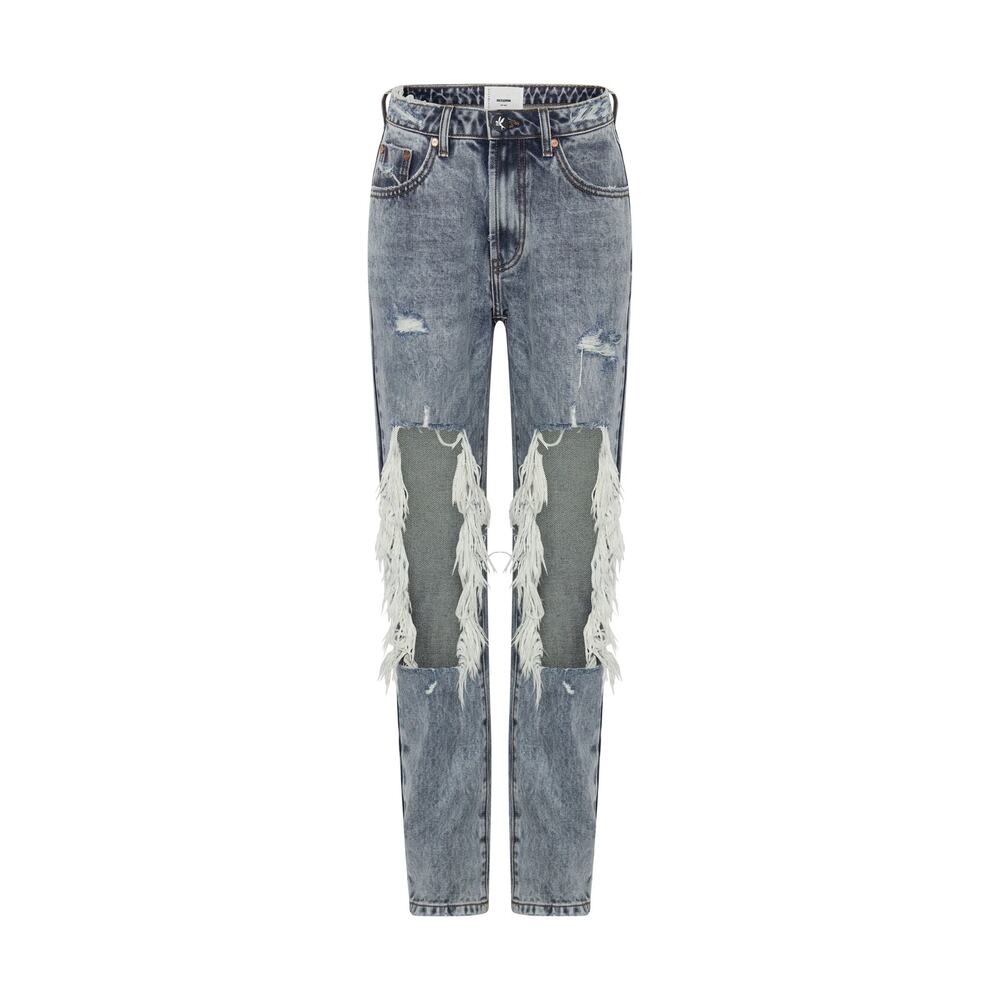 One Teaspoon NWT Awesome Baggies High Waist Denim Jean Blue Blossom Sz31 RET$170 - Picture 6 of 8